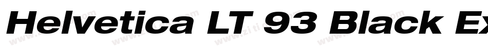 Helvetica LT 93 Black Extended Oblique字体转换
